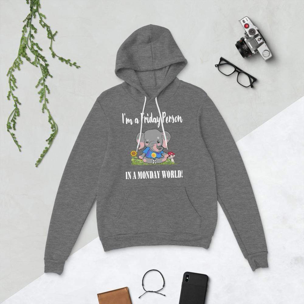 Friday Elephant in a Monday World Hoodie - Unisex Hoodie (Dark)