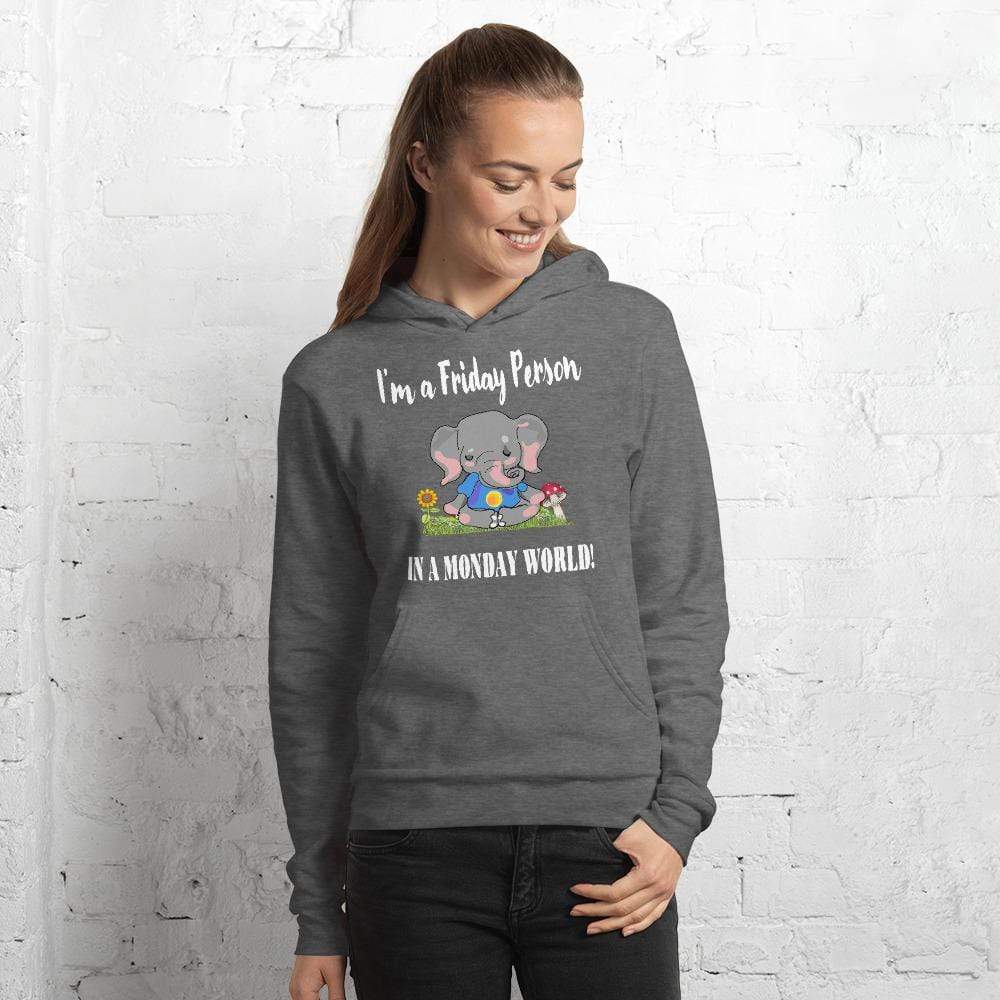 Friday Elephant in a Monday World Hoodie - Unisex Hoodie (Dark)
