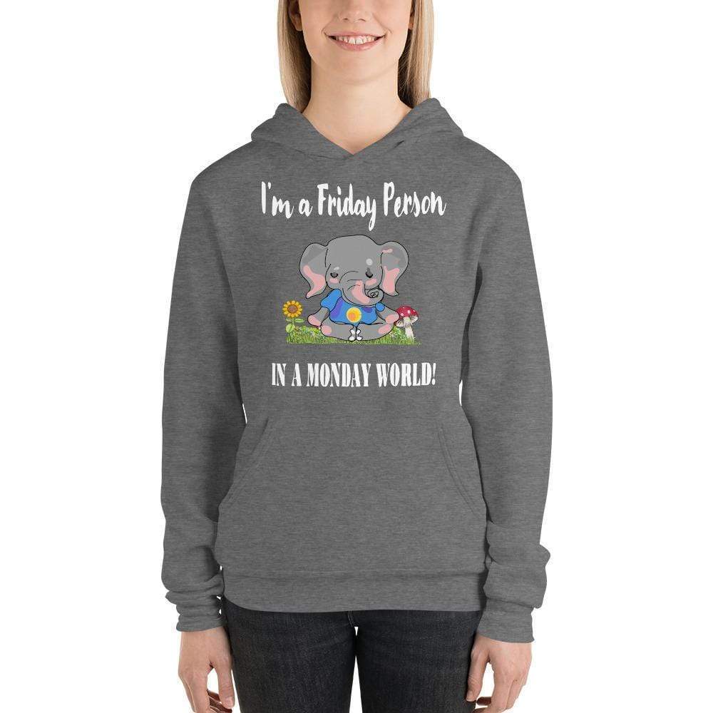 Friday Elephant in a Monday World Hoodie - Unisex Hoodie (Dark)