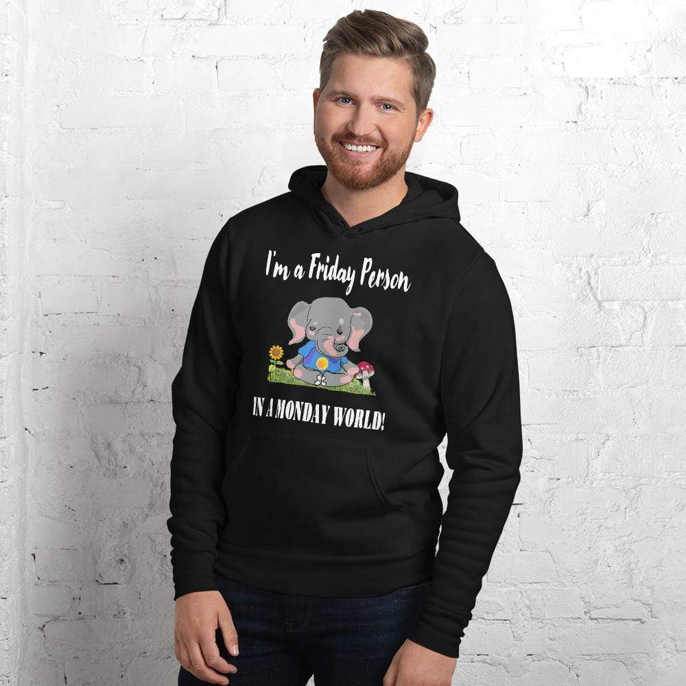 Friday Elephant in a Monday World Hoodie - Unisex Hoodie (Dark)