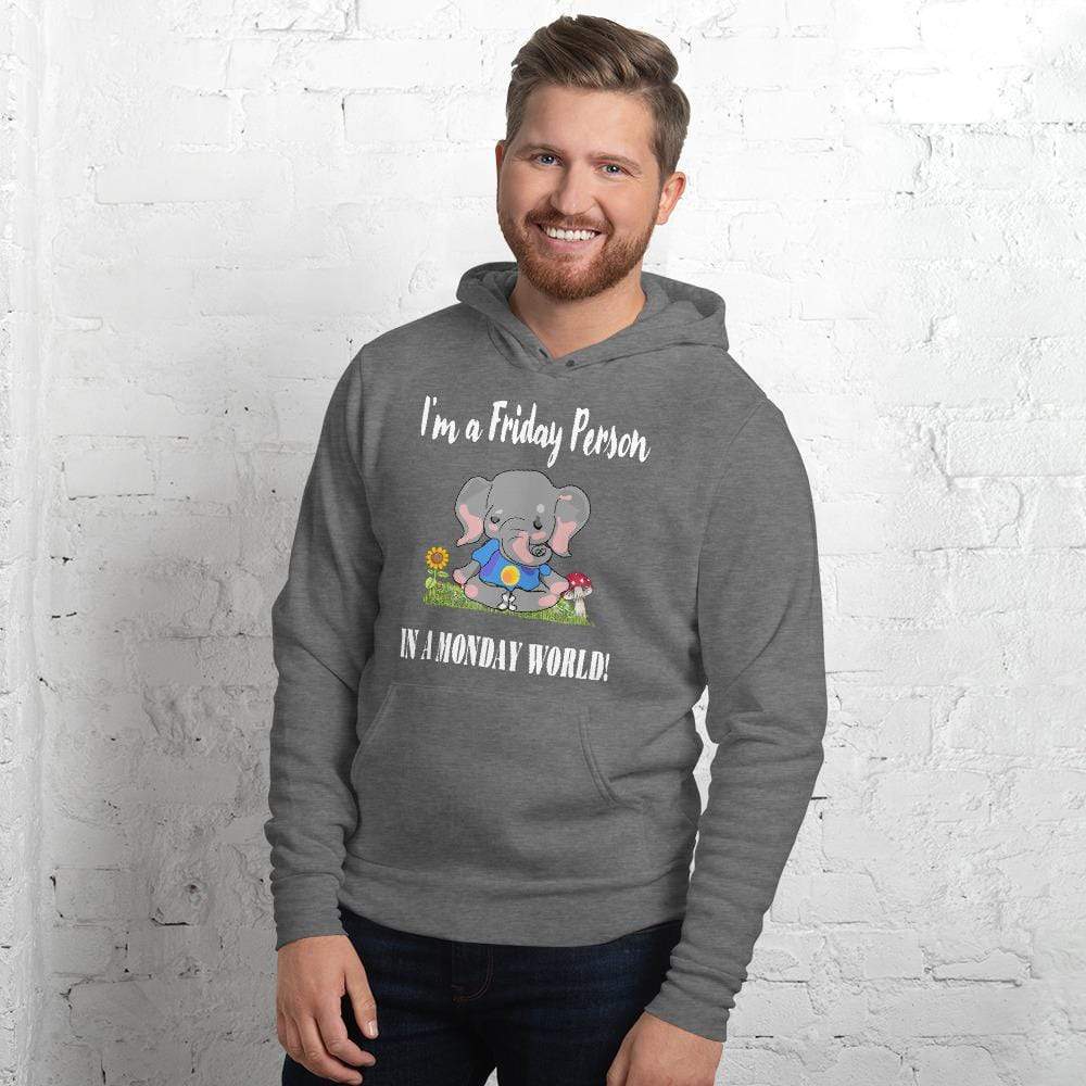 Friday Elephant in a Monday World Hoodie - Unisex Hoodie (Dark)