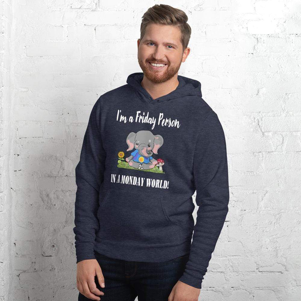 Friday Elephant in a Monday World Hoodie - Unisex Hoodie (Dark)