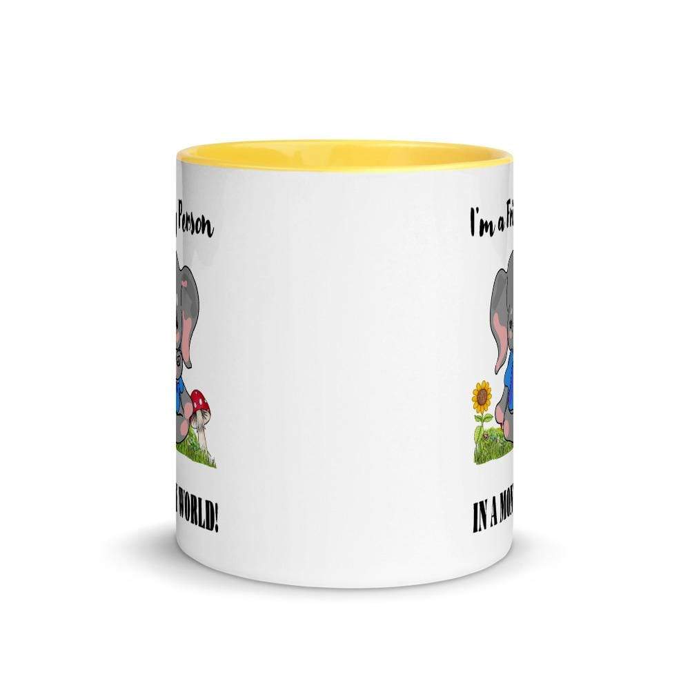 Friday Elephant in a Monday World Accent Mug