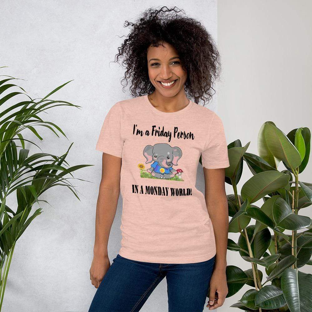 Friday Elephant in a Monday World Tee - Short-Sleeve Unisex T-Shirt