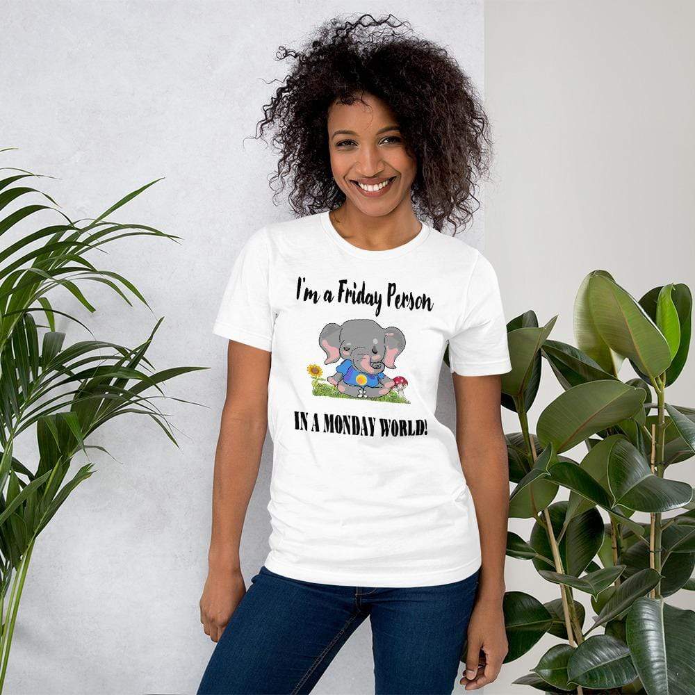 Friday Elephant in a Monday World Tee - Short-Sleeve Unisex T-Shirt