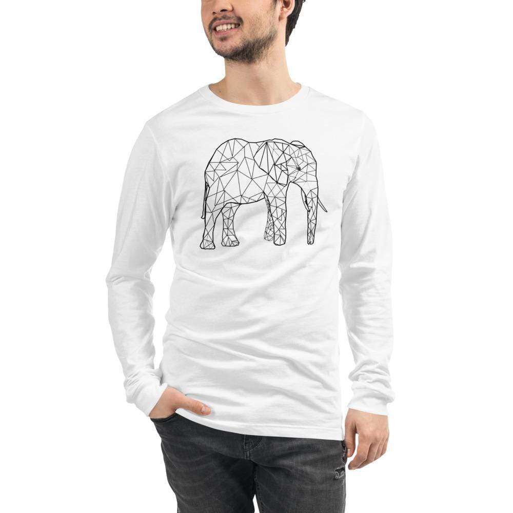 Geometric Elephant Unisex Long Sleeve Tee - Elephant Footprints
