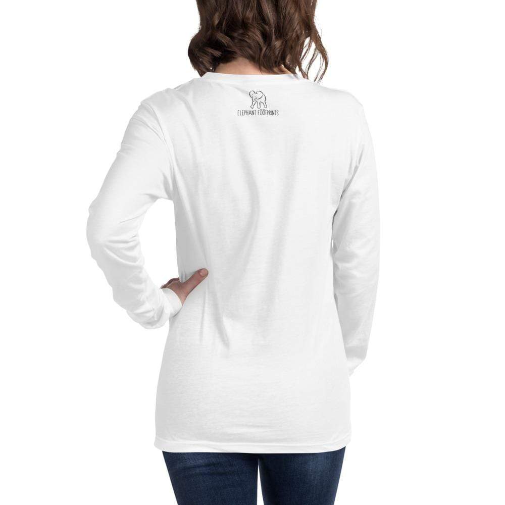 Geometric Elephant Unisex Long Sleeve Tee - Elephant Footprints