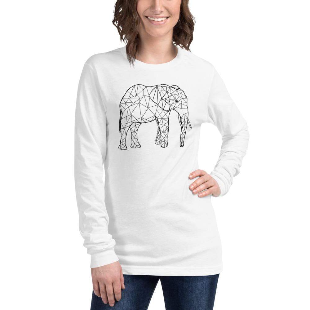 Geometric Elephant Unisex Long Sleeve Tee - Elephant Footprints