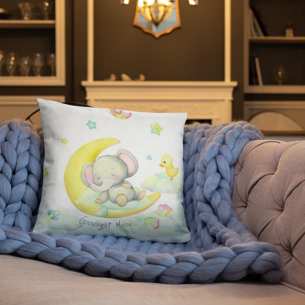 Goodnight Moon Baby Nursery Elephant Pillow Baby Nursery Pillow 18×18