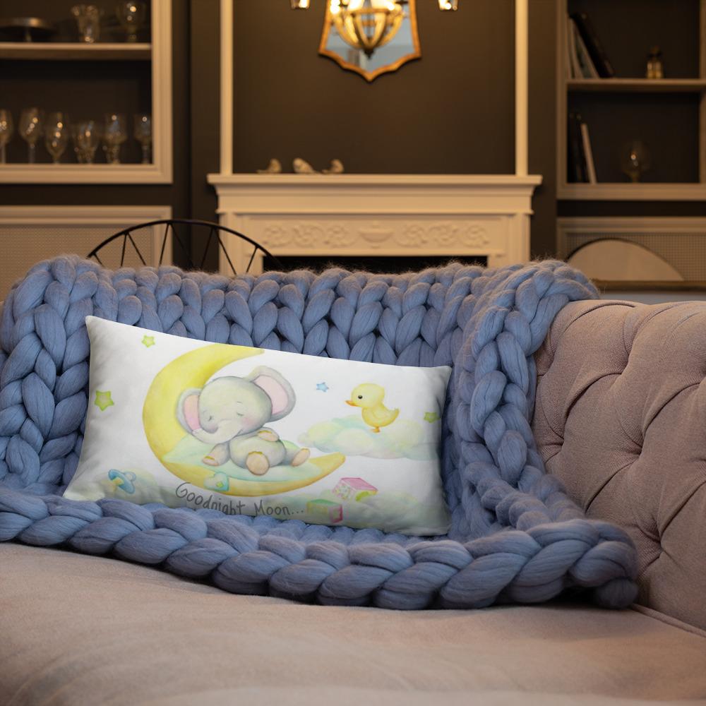 Goodnight Moon Baby Nursery Elephant Pillow Baby Nursery Pillow 20×12
