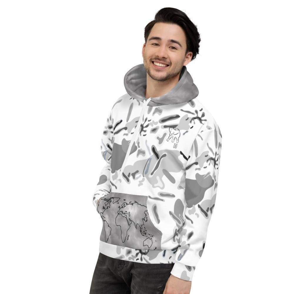 Gray Tie Dye Unisex Hoodie