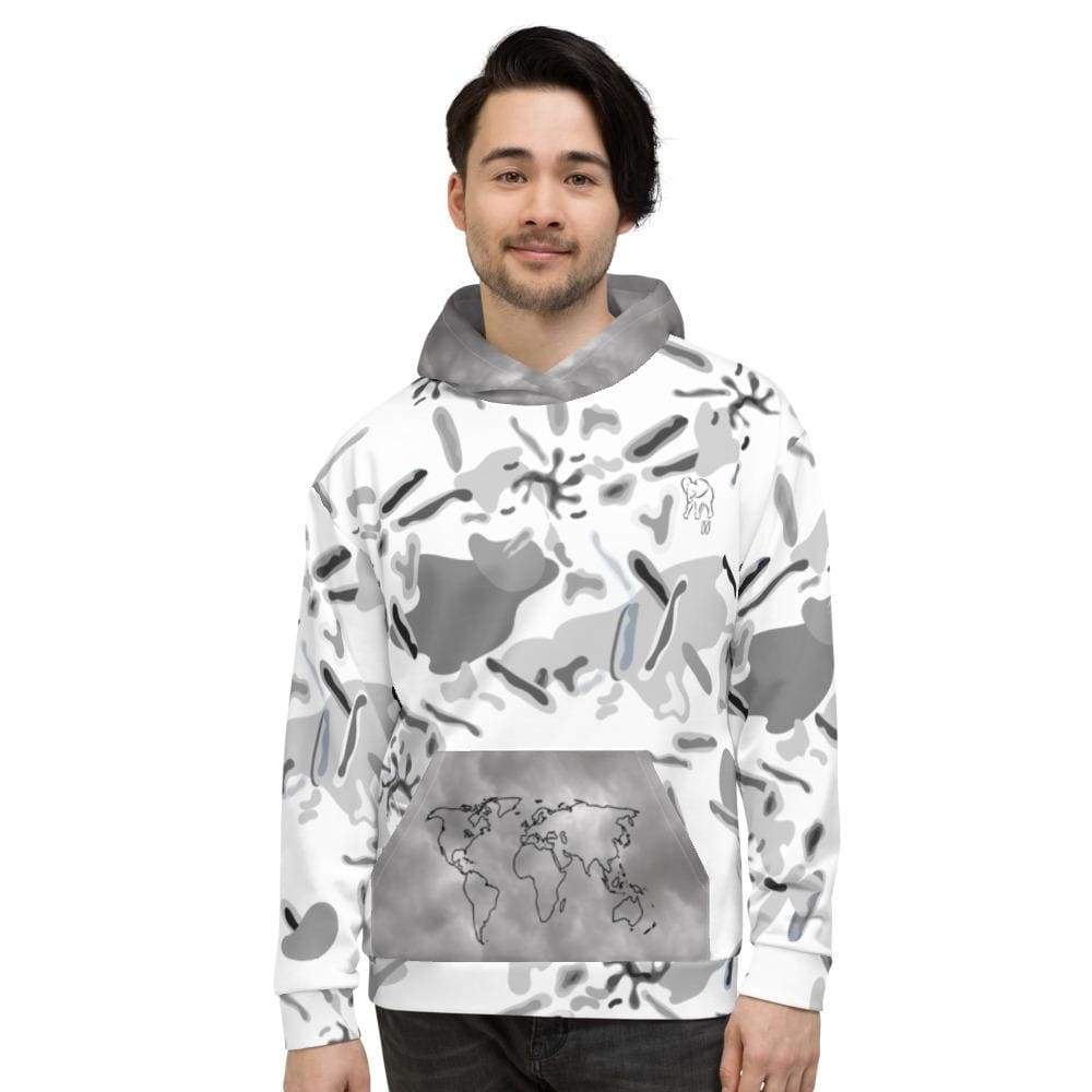 Gray Tie Dye Unisex Hoodie