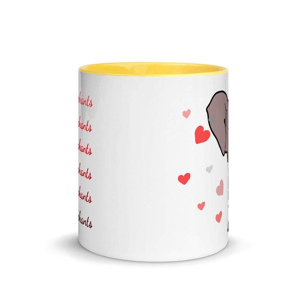 I Love Elephants Accent Mug