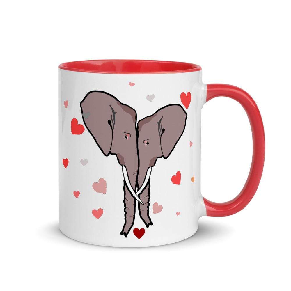 I Love Elephants Accent Mug