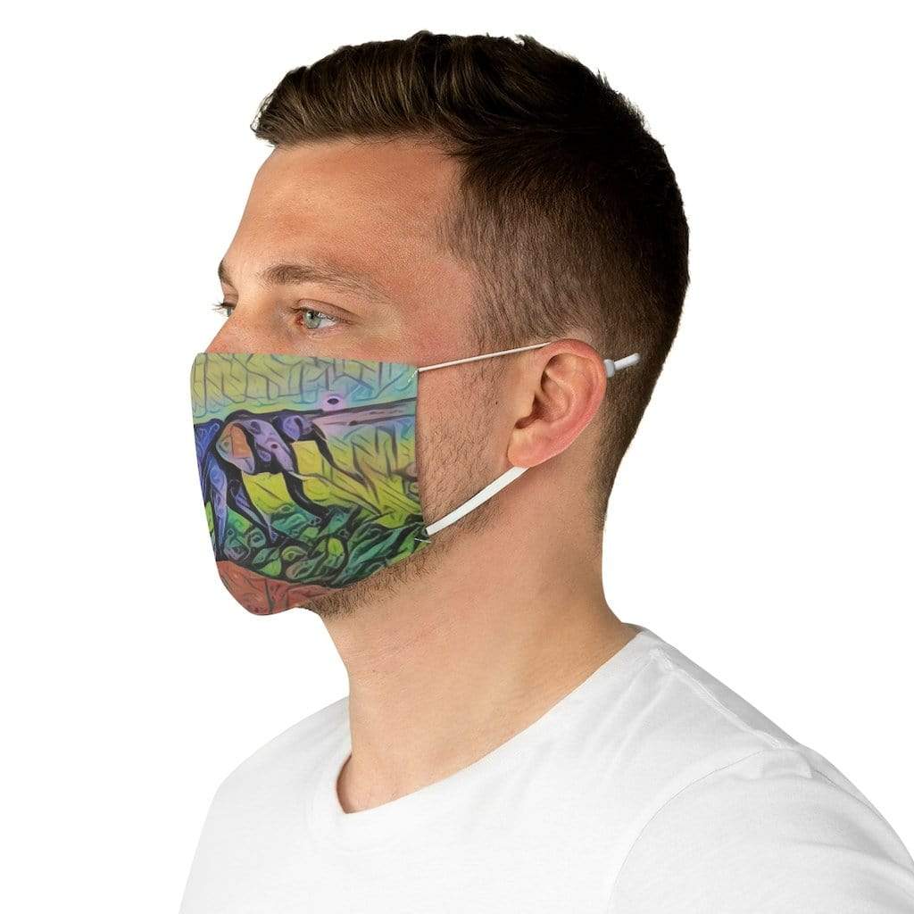 Impressionist Elephant Fabric Face Mask Accessories One size