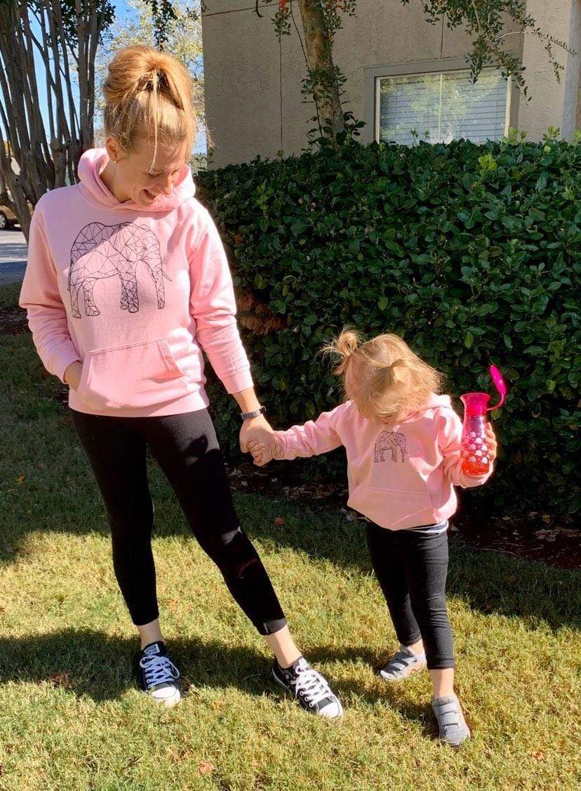 Cute Kids Geometric Elephant Hoodie