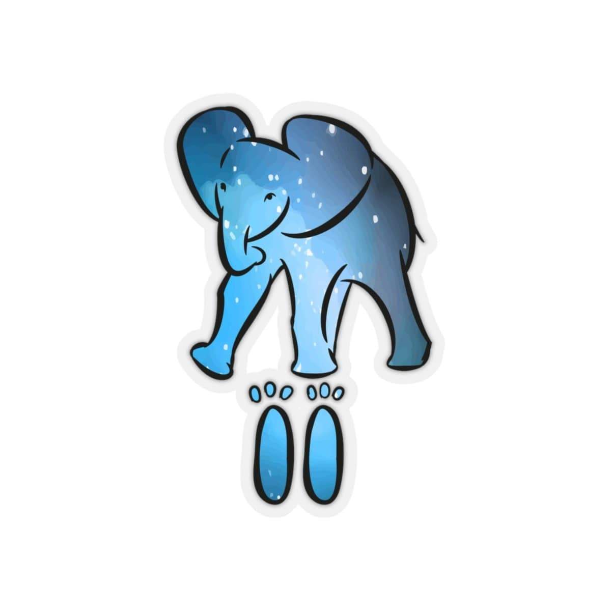 Kiss-Cut Elephant Stickers - Elephant Footprints