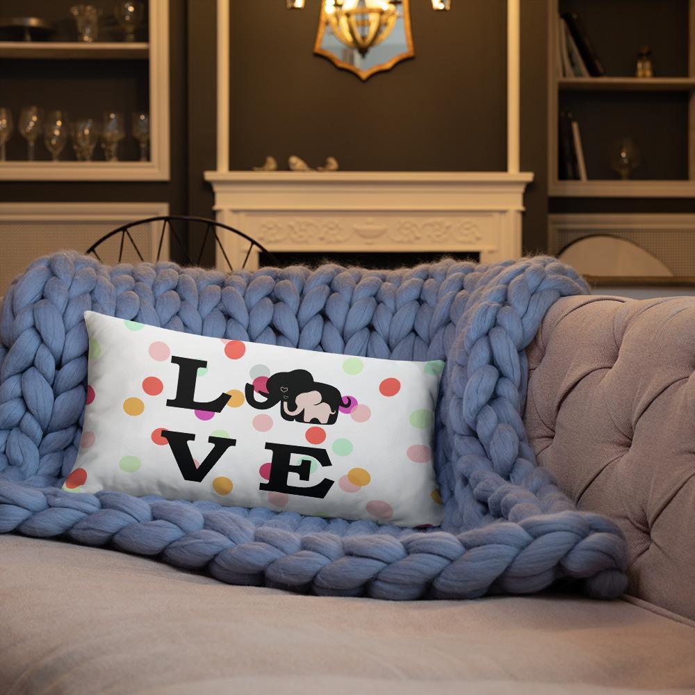 Love Ellie Throw Pillow - Elephant Footprints