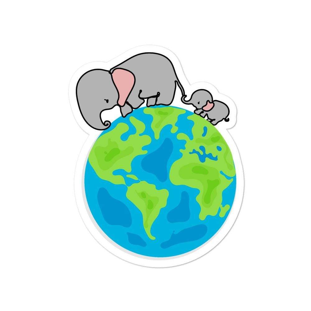 Mama and Baby Elephant Stickers