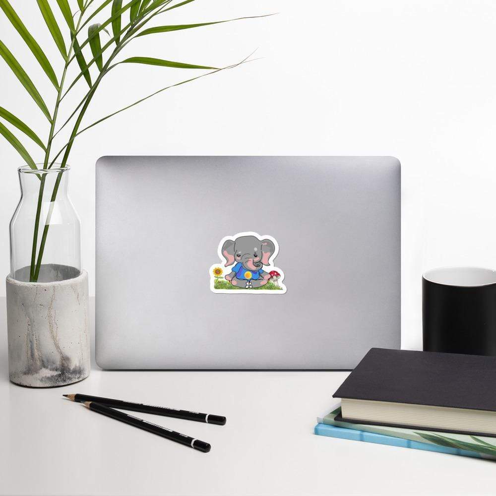 Meditating Elephant Bubble-free Stickers