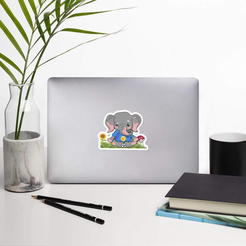 Meditating Elephant Bubble-free Stickers