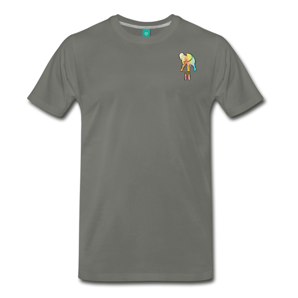 Men's Premium Elephant T-Shirt - Elephant Footprints