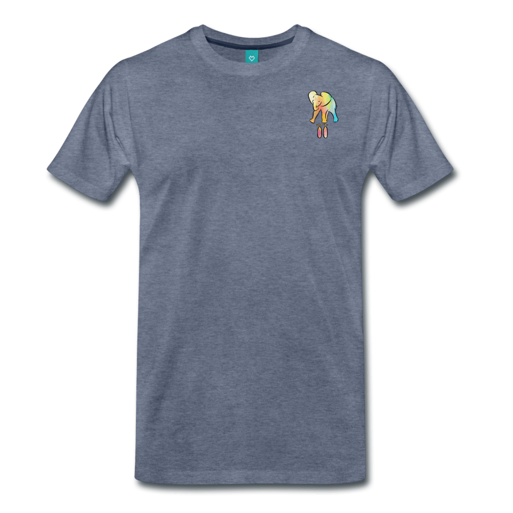 Men's Premium Elephant T-Shirt - Elephant Footprints