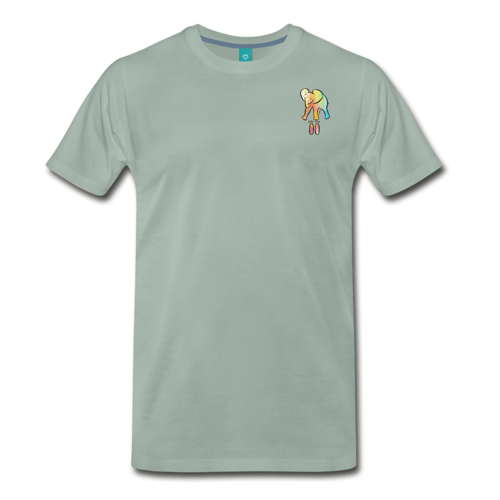 Men's Premium Elephant T-Shirt - Elephant Footprints