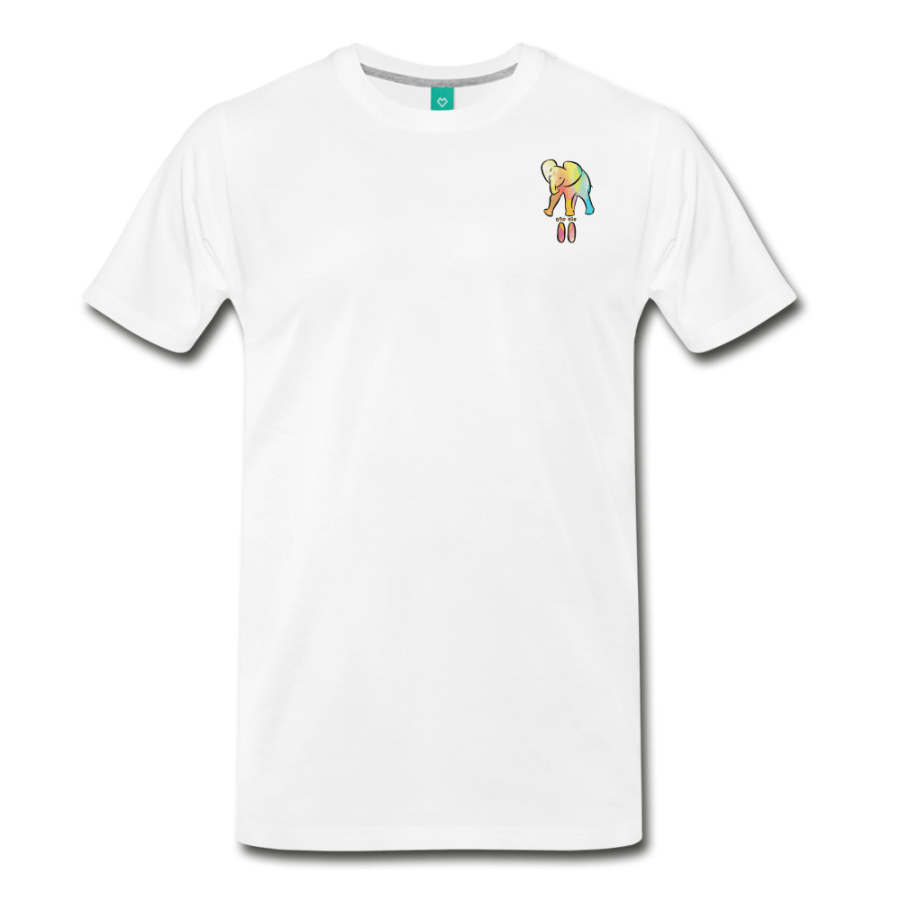 Men's Premium Elephant T-Shirt - Elephant Footprints