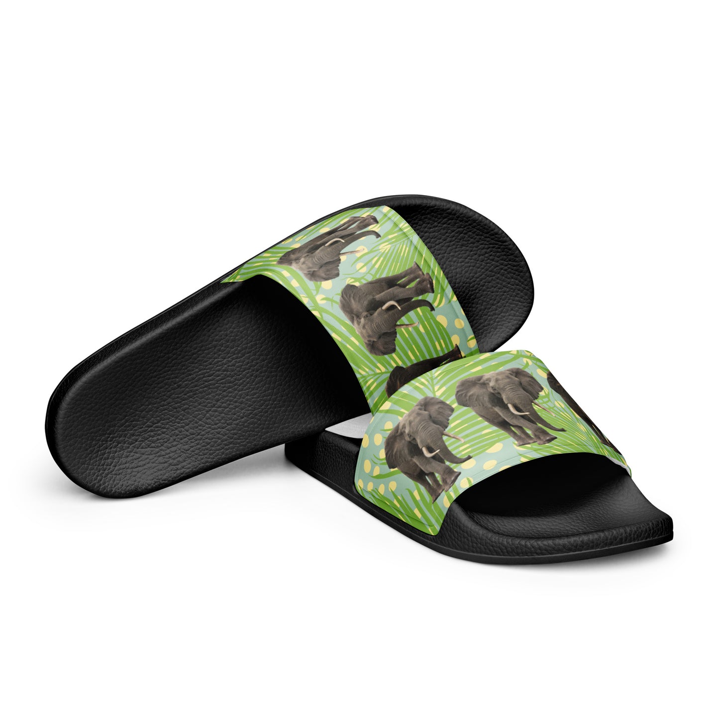 Men’s Slides with Jumbo Elephants in the Forest
