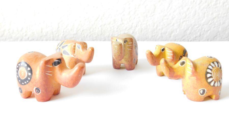 Miniature Elephant Sculptures - Elephant Footprints