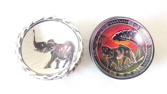 Miniature Soapstone Decorative Elephant Jewelry Bowls