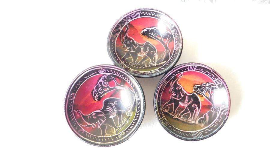 Miniature Soapstone Decorative Bowls - Elephant Footprints