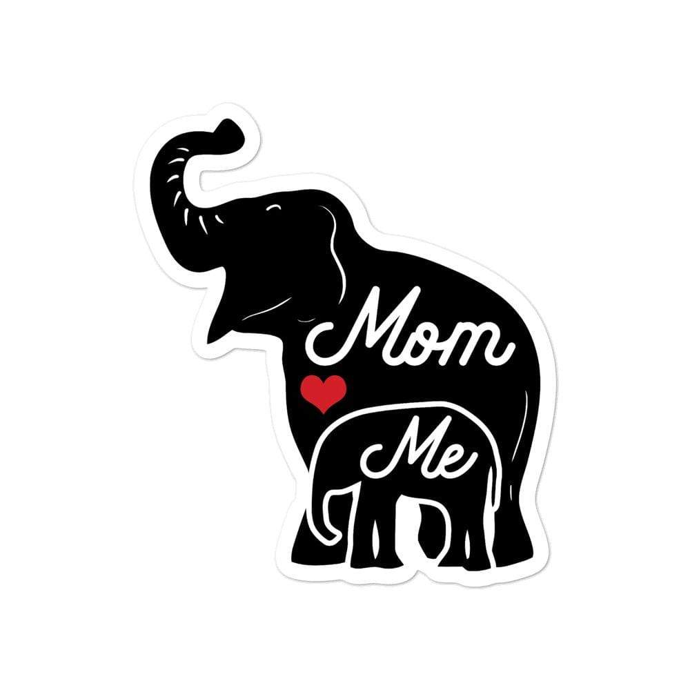 Mom and Me Elephant Bubble-Free Stickers
