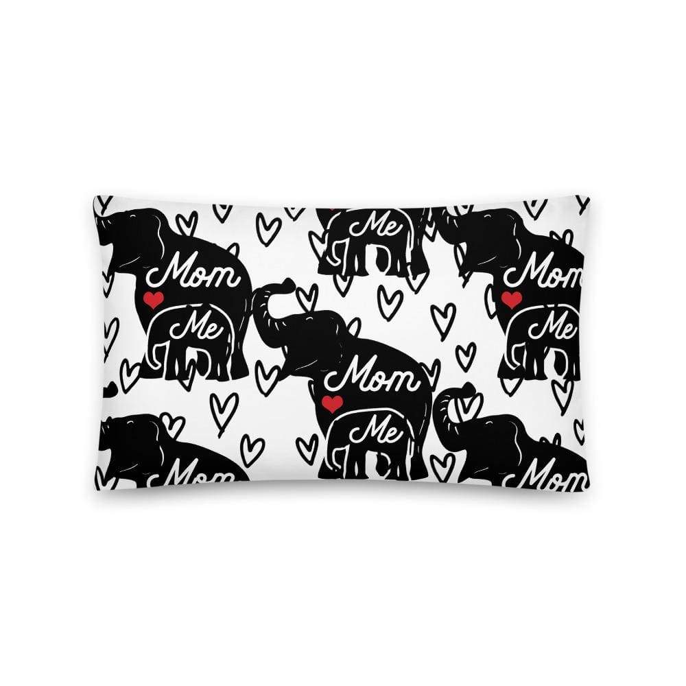 Mom and Me Elephant Throw Pillow