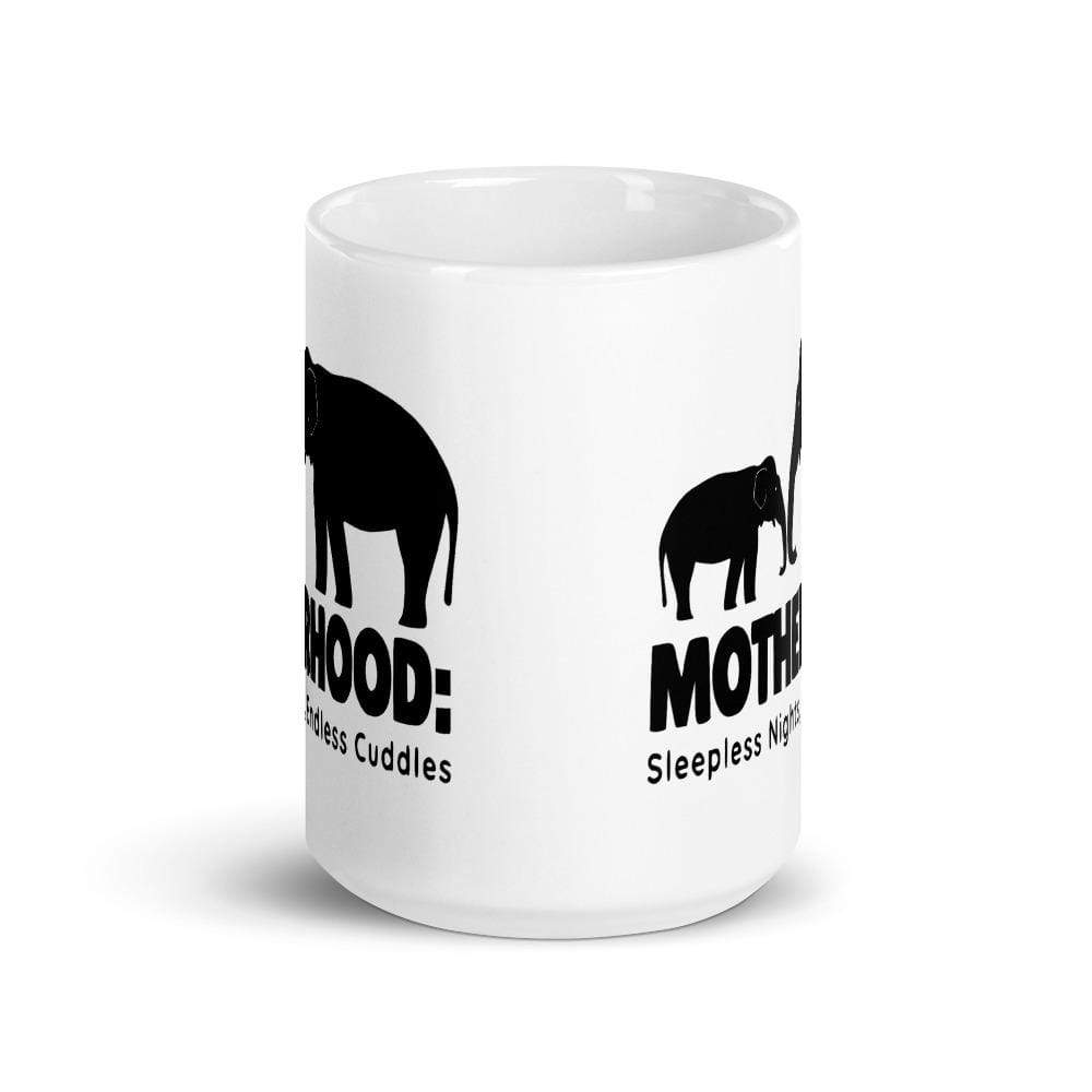 Motherhood Elephant Mug - White Ceramic Elephant Mug