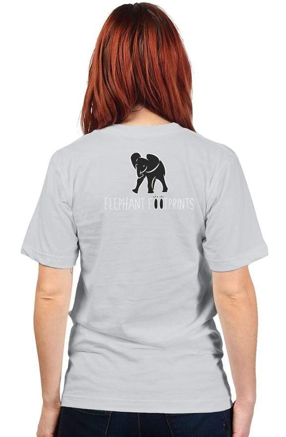 Pocket Tee with Back Design - Elephant Footprints
