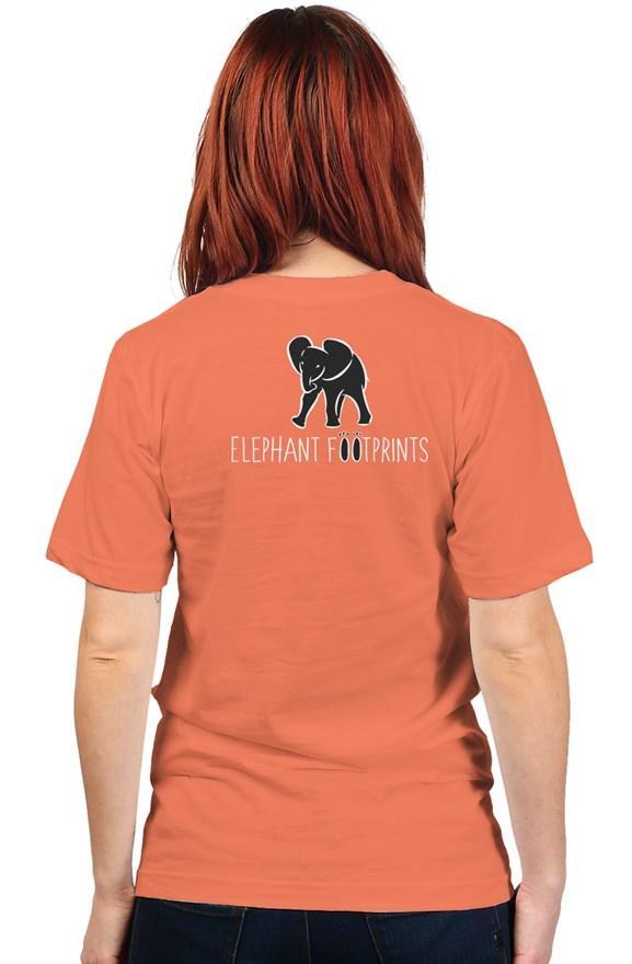 Pocket Tee with Back Design - Elephant Footprints