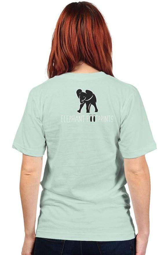Pocket Tee with Back Design - Elephant Footprints