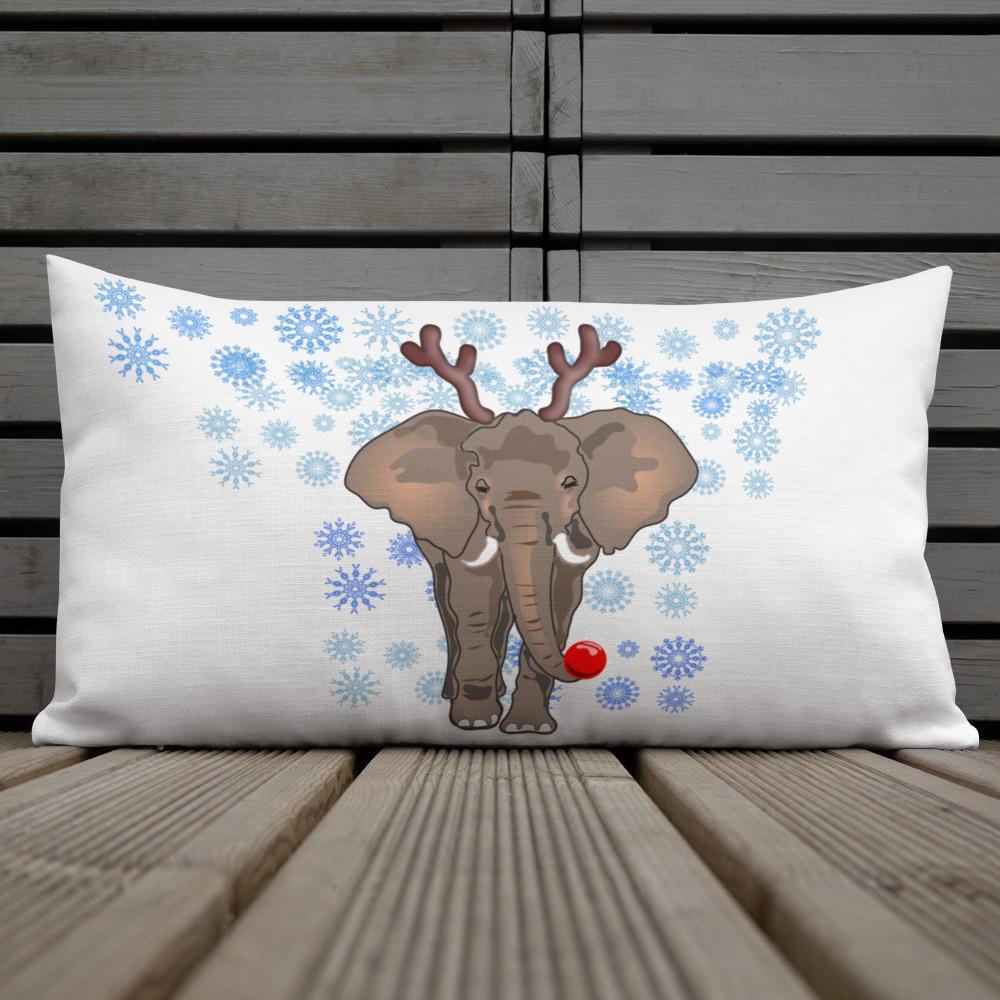Premium Ele Rudolph Pillow - Elephant Footprints