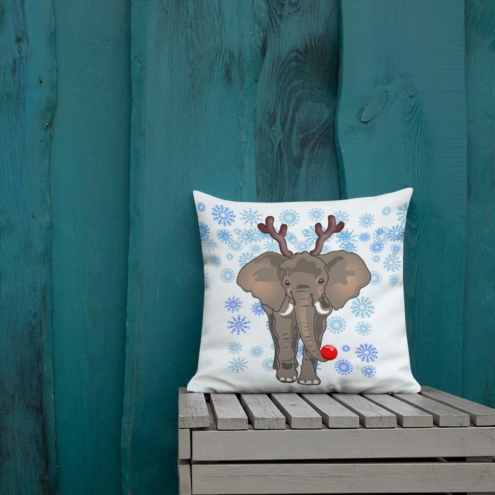 Premium Ele Rudolph Pillow - Elephant Footprints