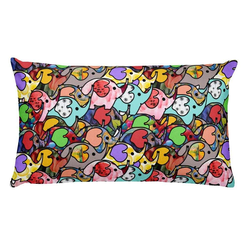 Premium Throw Pillow - Elephant Gathering