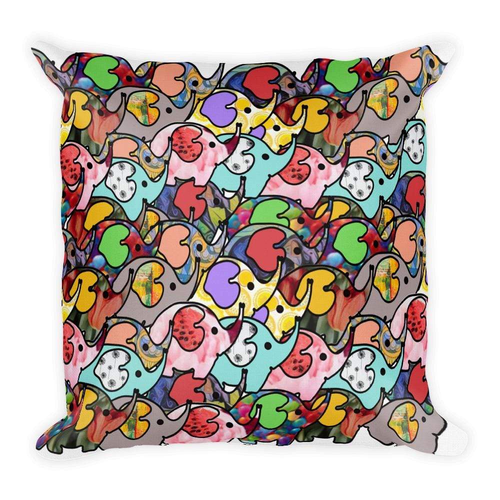 Premium Throw Pillow - Elephant Gathering