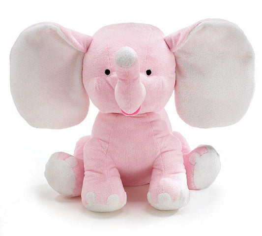 Pretty Pink Stuffed Elephant