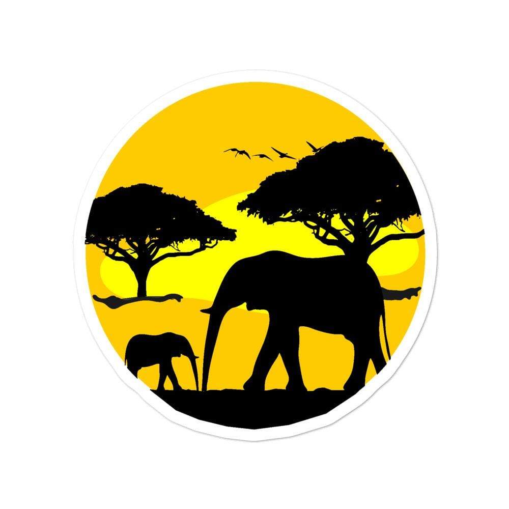 Safari Elephants Bubble-free Stickers