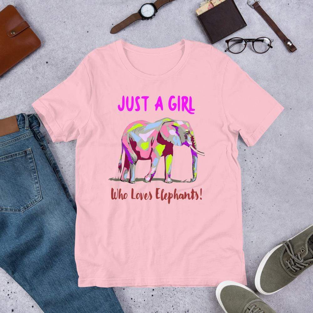 Short-Sleeve Elephant Tee - Just a Girl who Loves Elephants