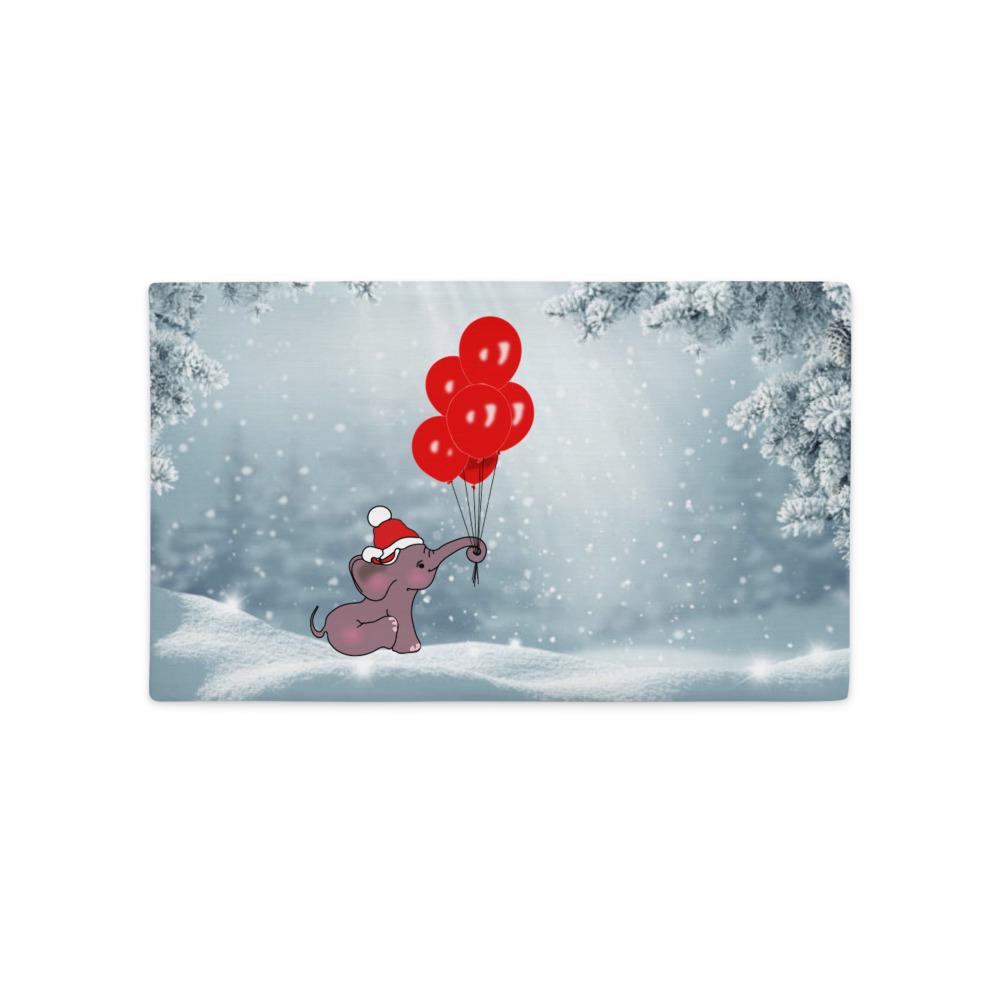 Snowy Wonderland Elephant Christmas Pillow Case Christmas Pillow Case 20×12