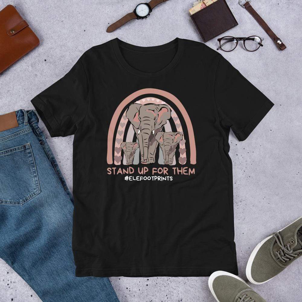 Stand up for Elephants Short-Sleeve Unisex T-Shirt Black / XS