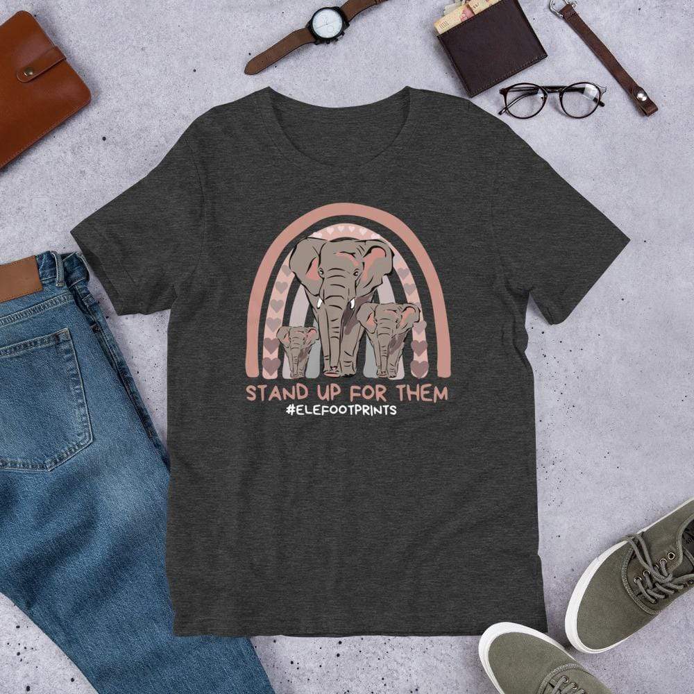 Stand up for Elephants Short-Sleeve Unisex T-Shirt Dark Grey Heather / XS