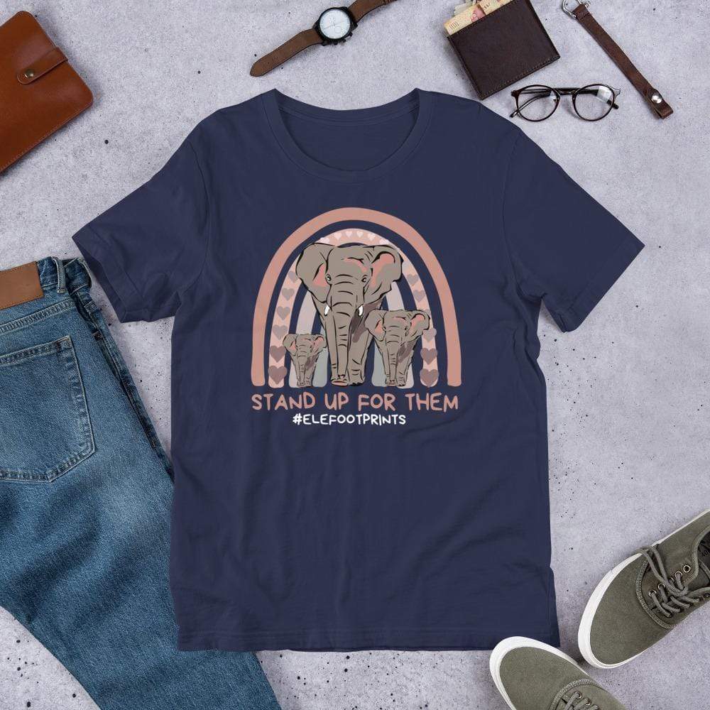 Stand up for Elephants Short-Sleeve Unisex T-Shirt Navy / XS
